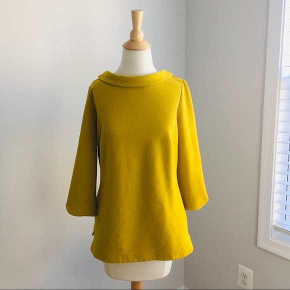 Boden Tops - Boden Mustard Mock Neck Top, Size 12